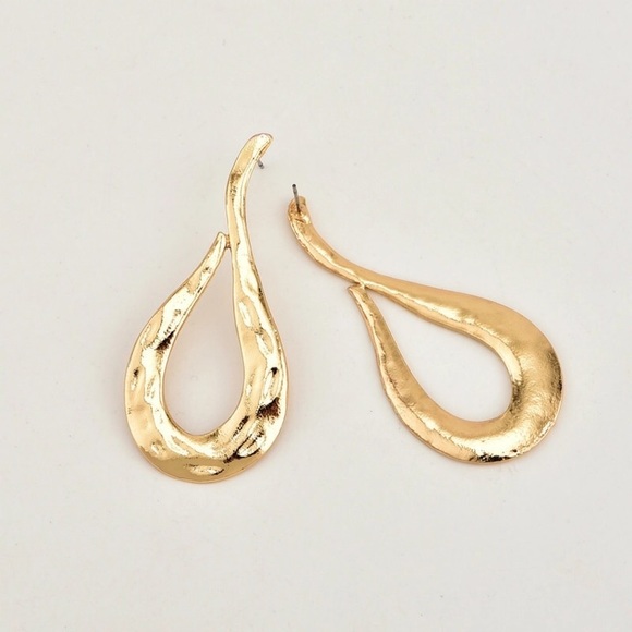 Gold Drop Earrings - Picture 3 of 6
